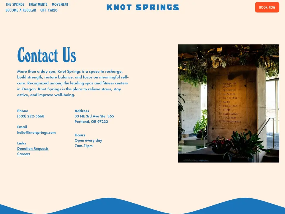 Knot Springs — Contact