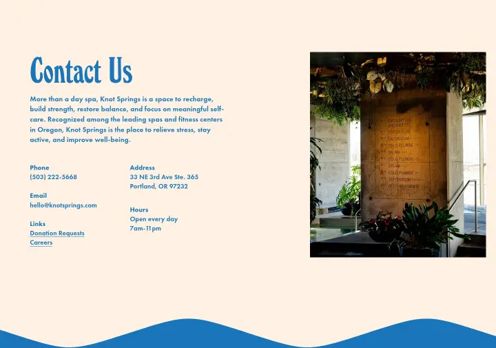 Contact Us on Knot Springs