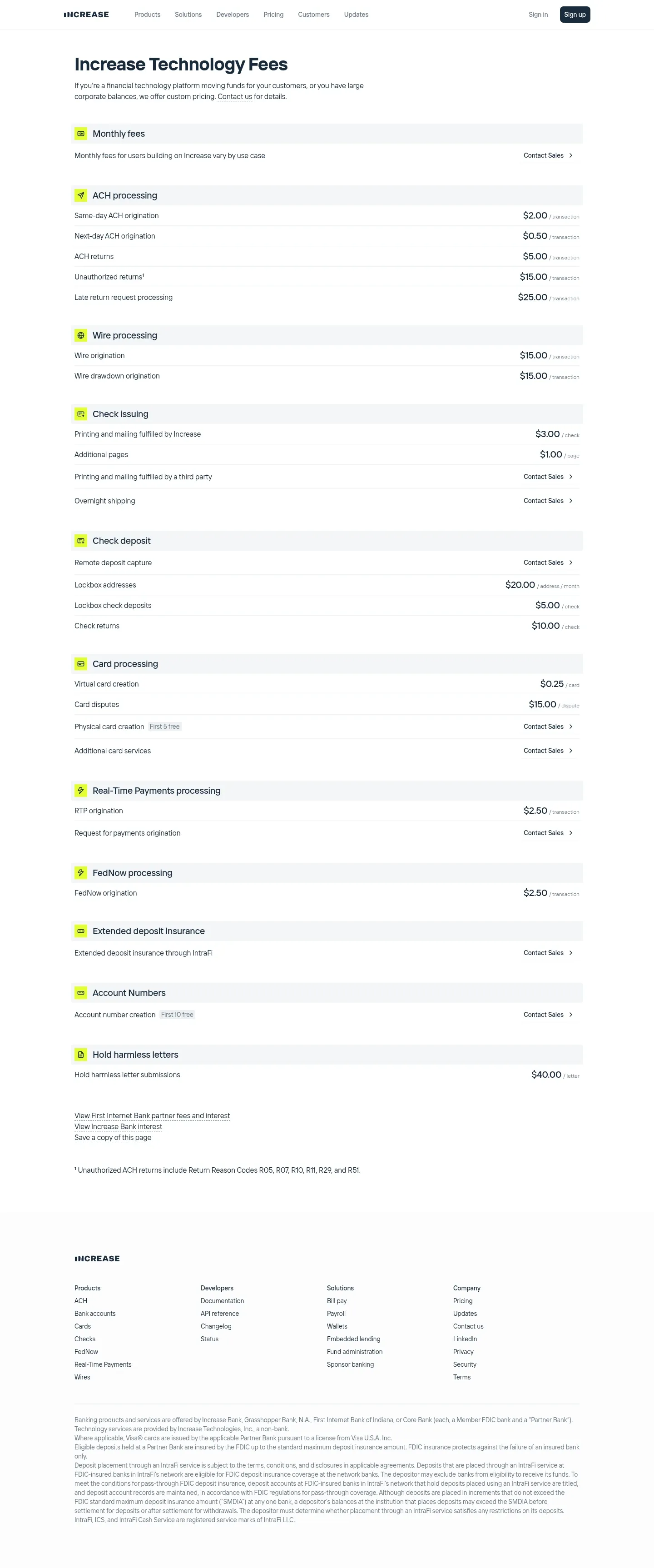 Screenshot of Increase at desktop width