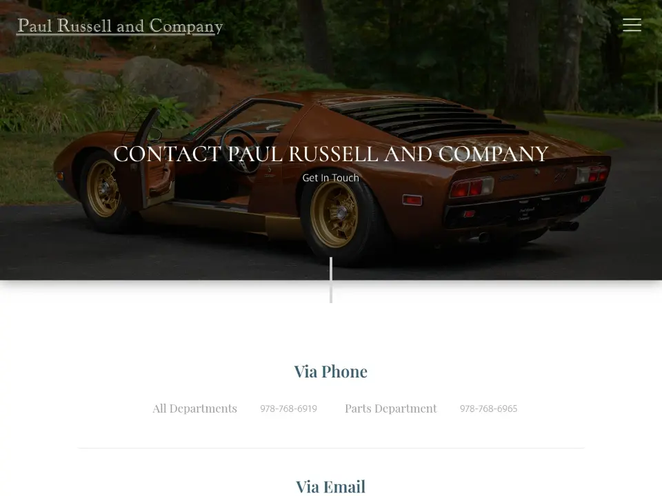 Paul Russell and Company — Contact