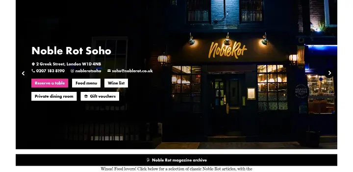 Noble Rot Mayfair on Noble Rot