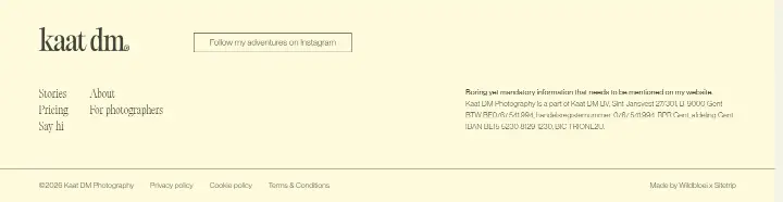Footer on Kaat DM