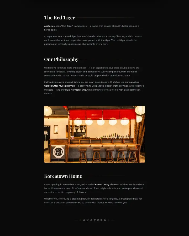 The Red Tiger on Akatora Ramen & More