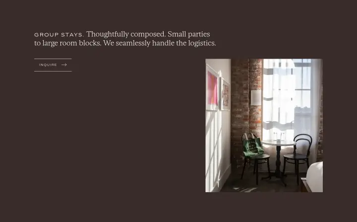 Group stays. Thoughtfully composed. Small… on Wythe Hotel