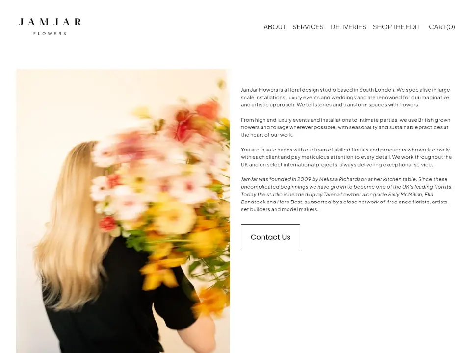 Jam Jar Flowers — About