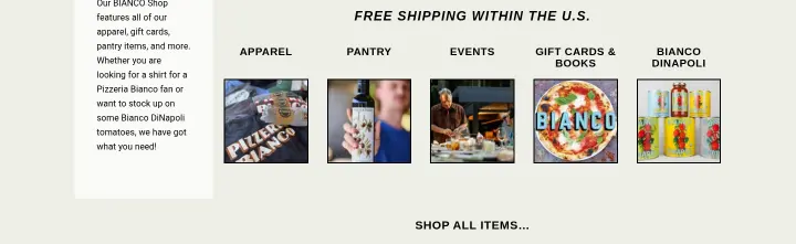 Free Shipping within the U.S on Pizzeria Bianco