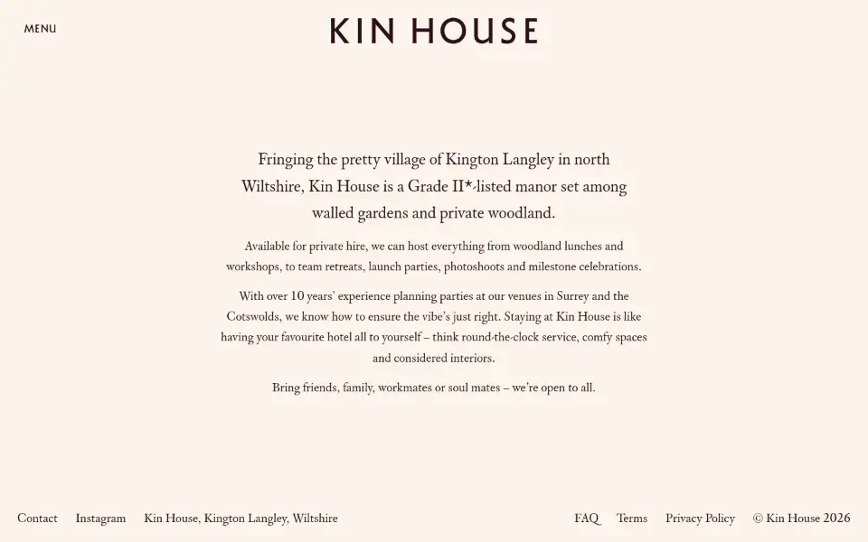 Kin House — About