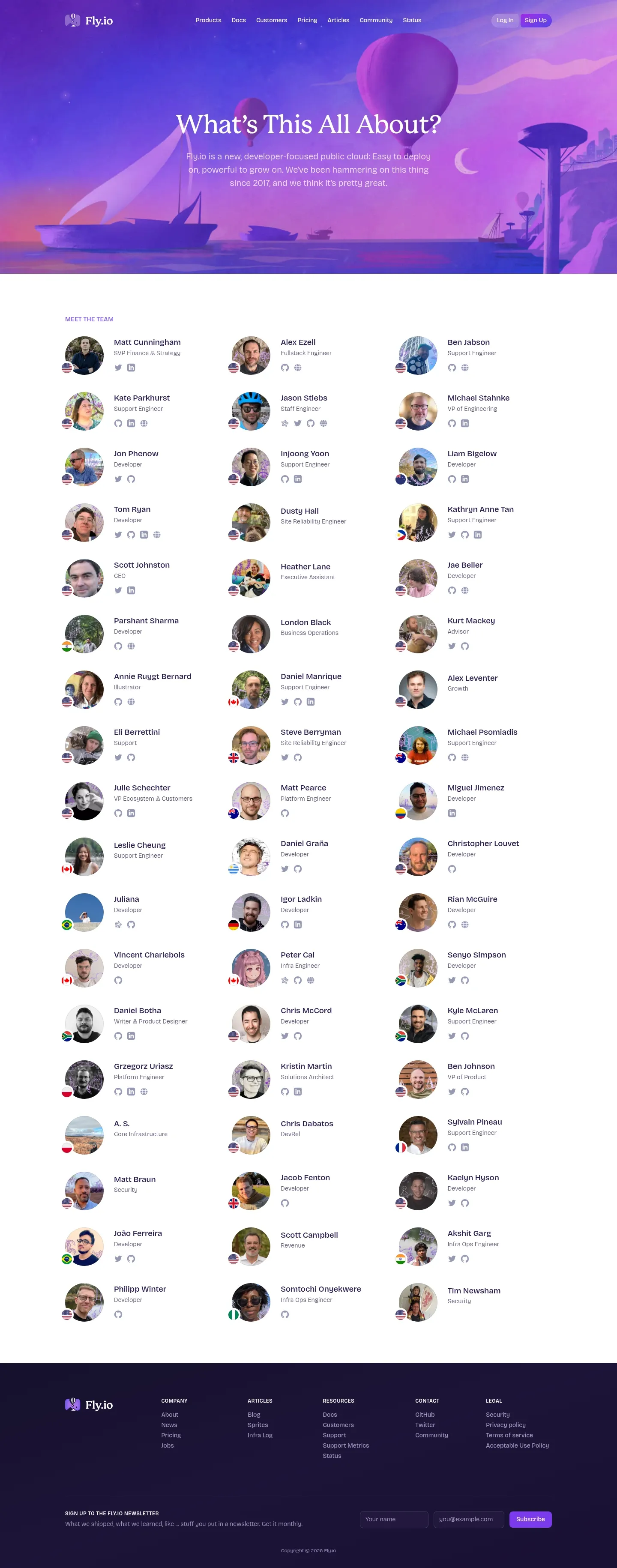Screenshot of Fly.io at desktop width