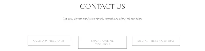 Contact US on The Cook's Atelier