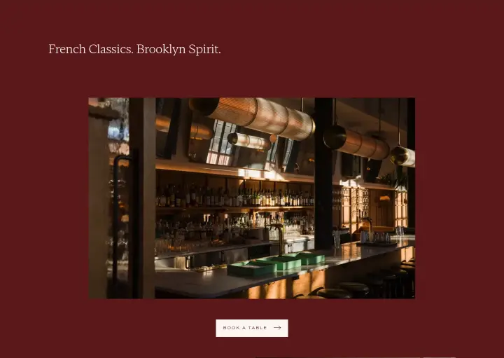 French Classics. Brooklyn Spirit on Wythe Hotel