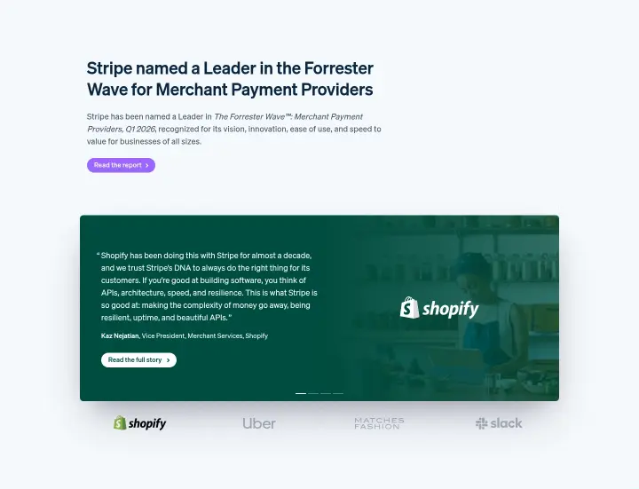 Stripe named a Leader in the Forrester Wave… on Stripe