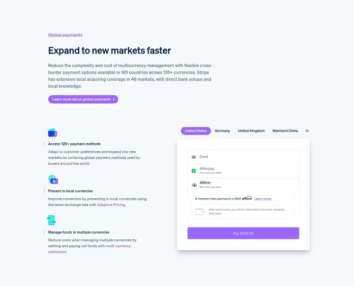 Expand to new markets faster on Stripe
