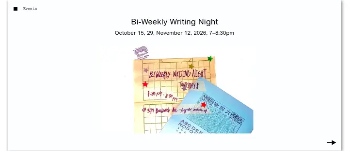 Bi-Weekly Writing Night on Wendy's Subway
