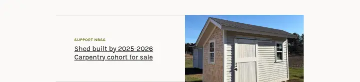 Shed built by 2025-2026 Carpentry cohort for… on North Bennet Street School
