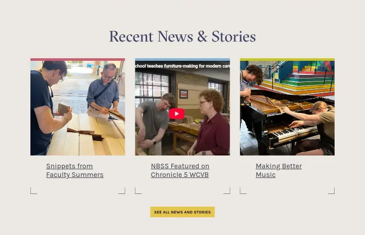 Recent News & Stories on North Bennet Street School