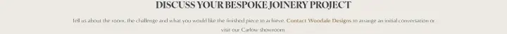 Discuss your bespoke joinery project on Woodale Designs