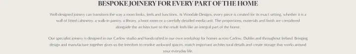 Bespoke joinery for every part of the home on Woodale Designs