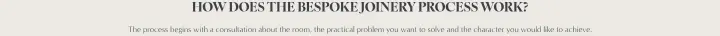 How does the bespoke joinery process work? on Woodale Designs