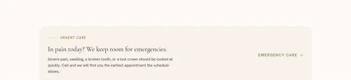 In pain today? We keep room for emergencies on Zen Dental Studio