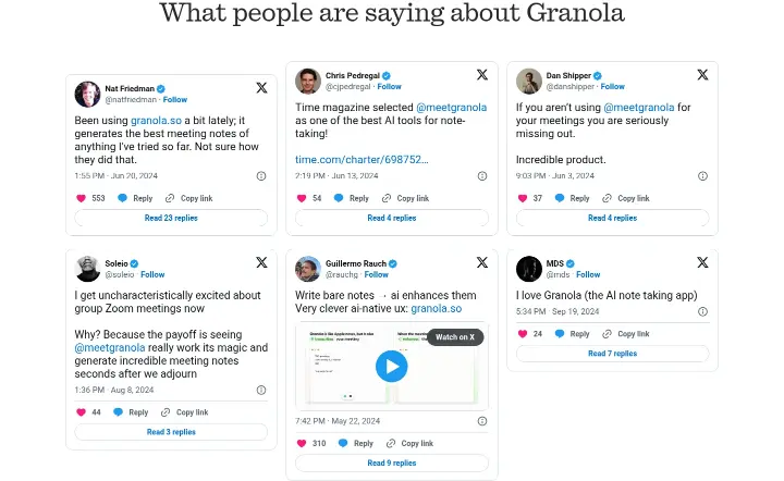 What people are saying about Granola on Granola