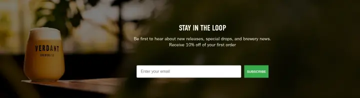 Stay in the loop on Verdant Brewing Co