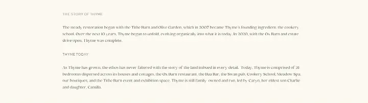 The Story of Thyme on Thyme