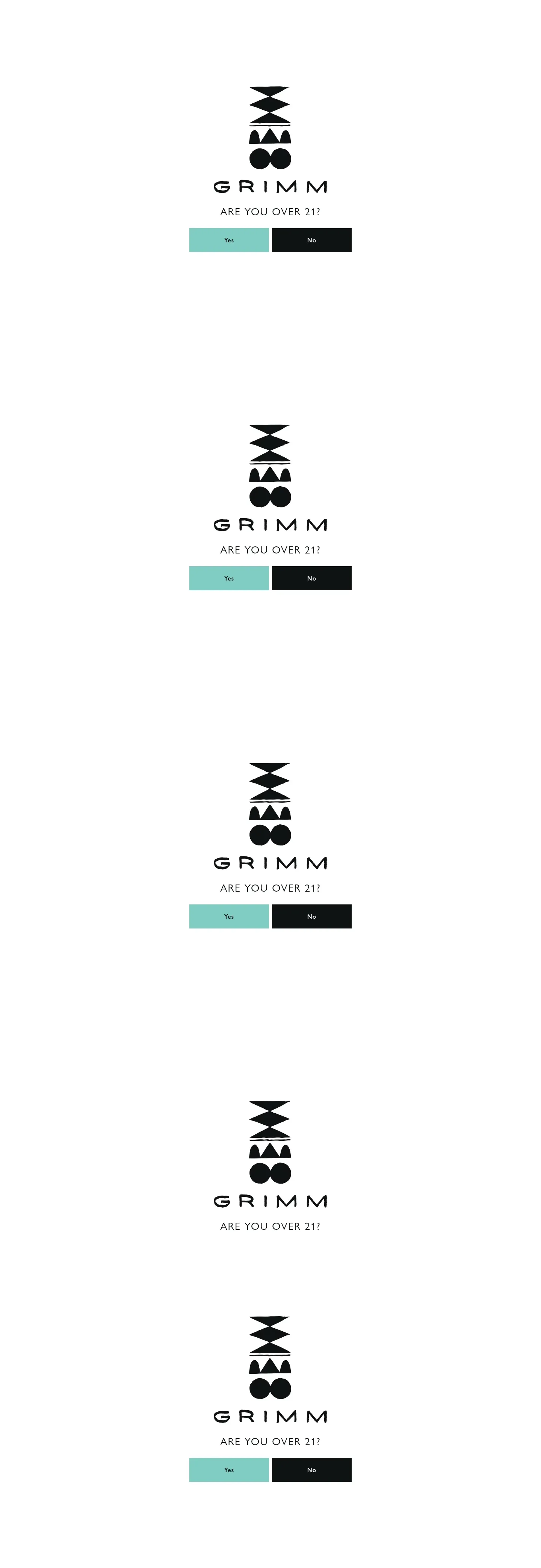 Screenshot of Grimm Artisanal Ales at desktop width