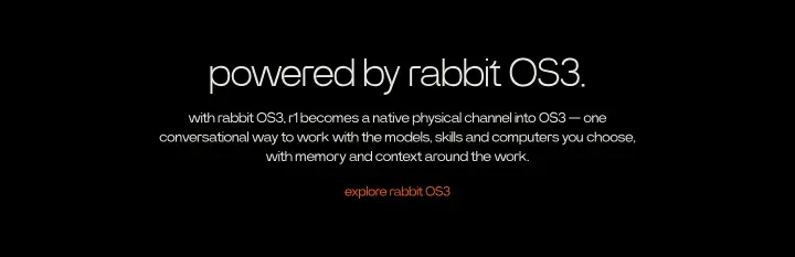 powered by rabbit OS3 on rabbit