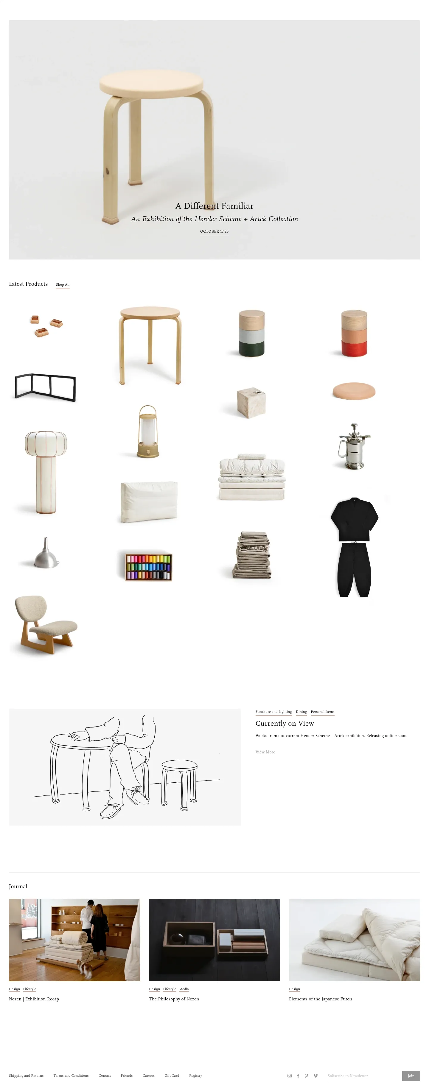 Screenshot of Nalata Nalata at desktop width