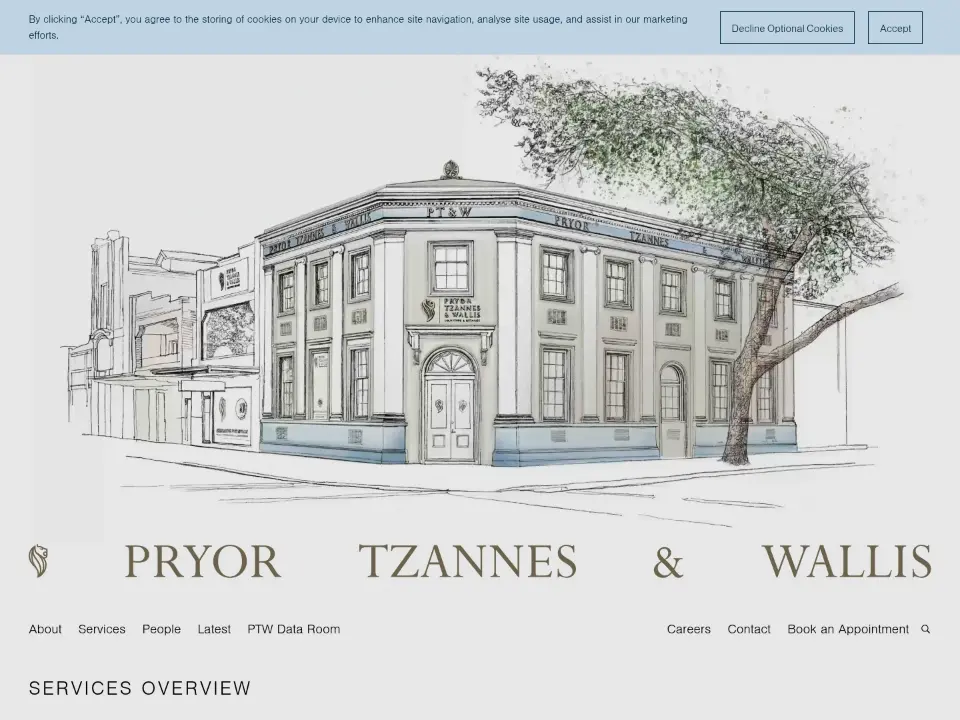 Pryor Tzannes & Wallis — Home