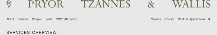 Services overview on Pryor Tzannes & Wallis