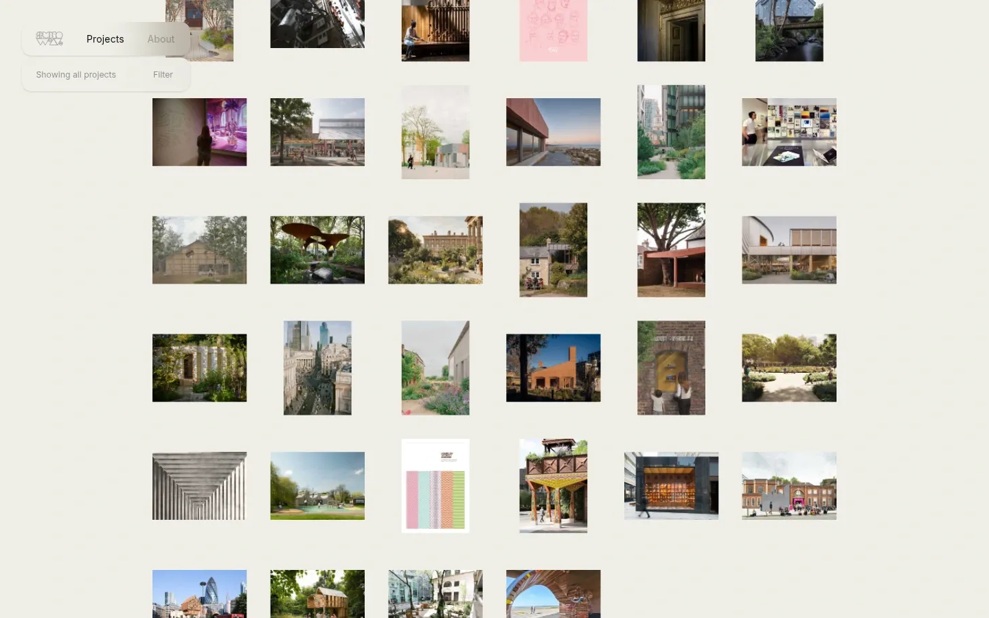 Screenshot of Studio Weave at desktop width