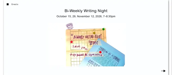 Bi-Weekly Writing Night on Wendy's Subway