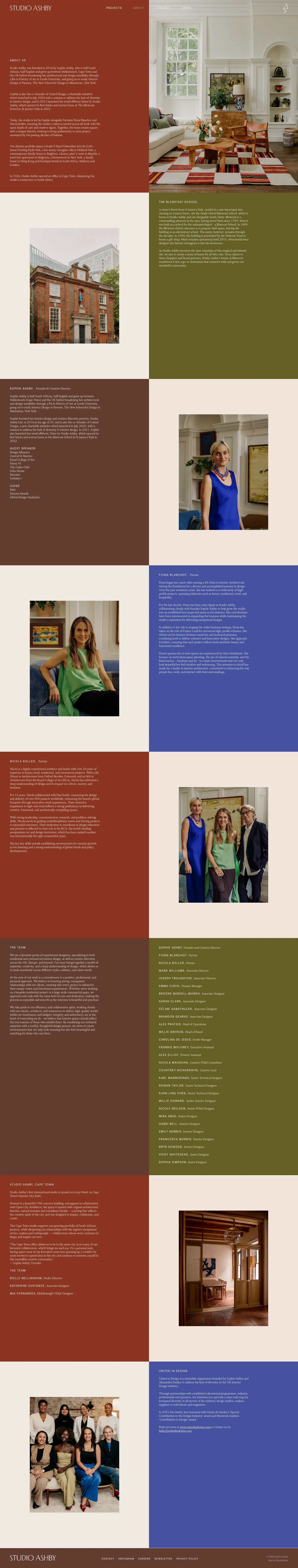 Screenshot of Studio Ashby at desktop width