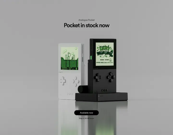 Pocket in stock now on Analogue