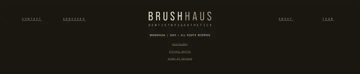 Footer on BrushHaus