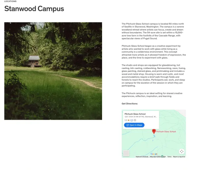 Stanwood Campus on Pilchuck Glass School