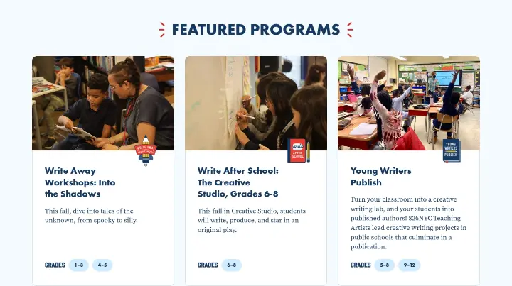 Featured Programs on 826NYC
