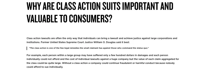 Why are class action suits important and… on Normand PLLC