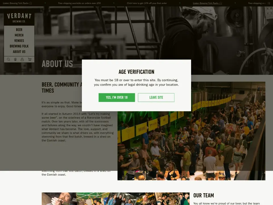 Verdant Brewing Co — About