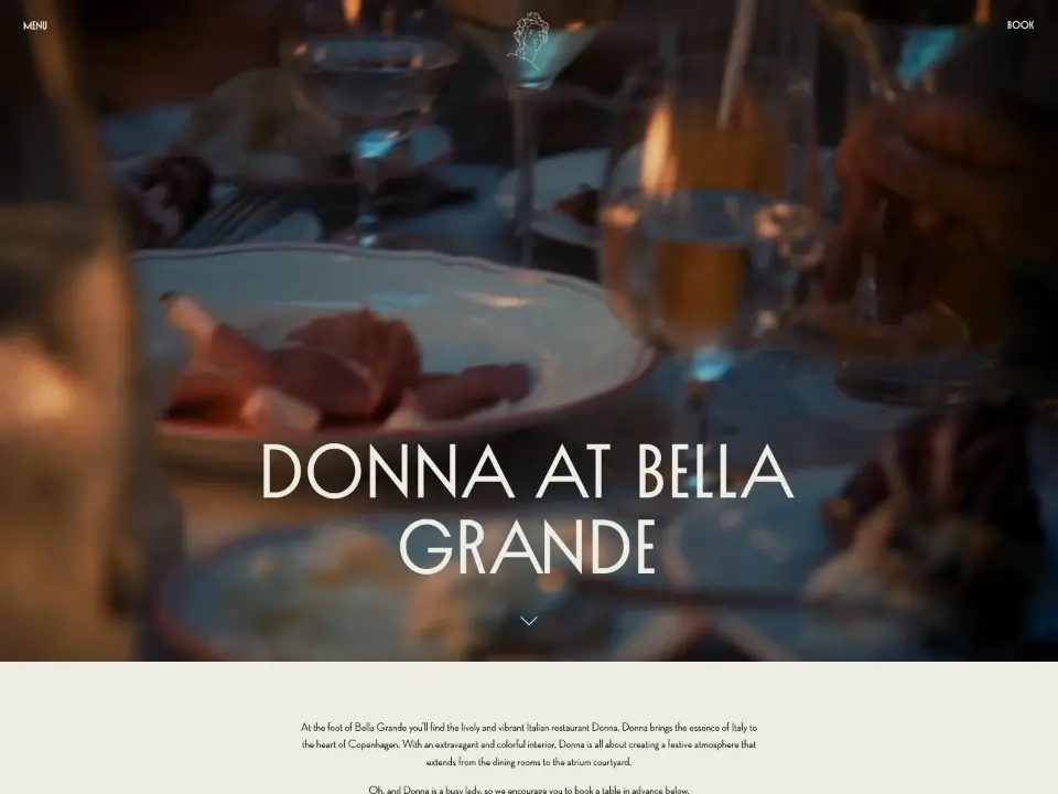 Hotel Bella Grande — Menu