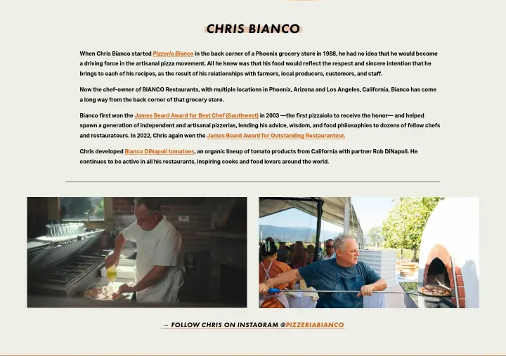 Chris Bianco on Pizzeria Bianco