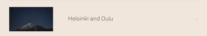Helsinki and Oulu on Oura
