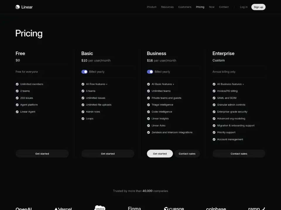 Linear — Pricing