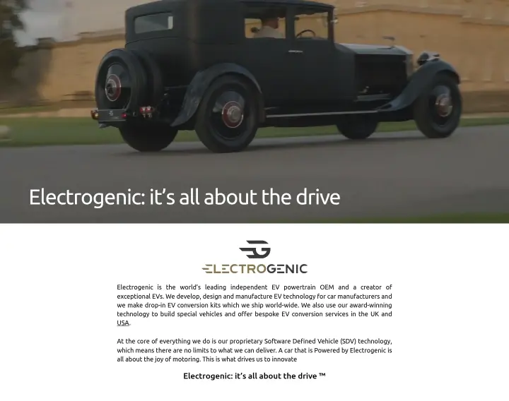 Electrogenic: it’s all about the drive on Electrogenic