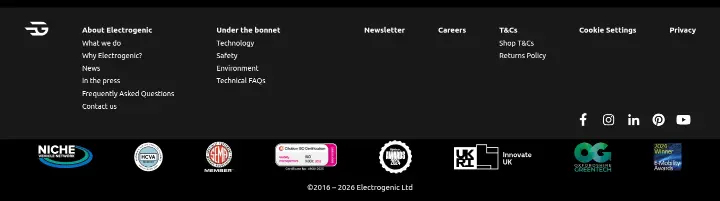 Footer on Electrogenic