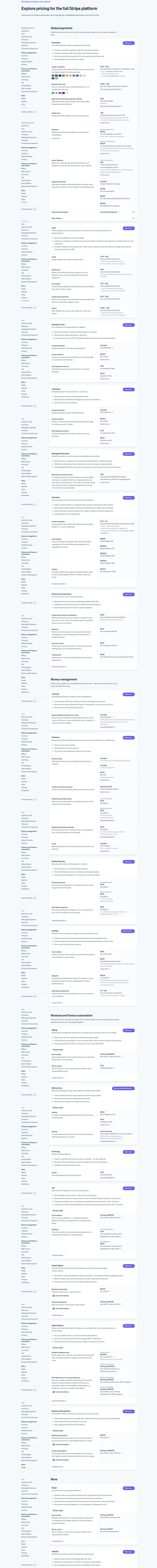 Explore pricing for the full Stripe platform on Stripe