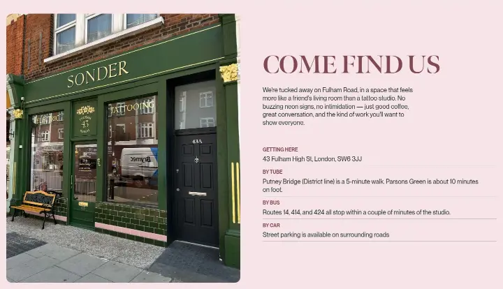 Come Find us on Sonder Tattoo