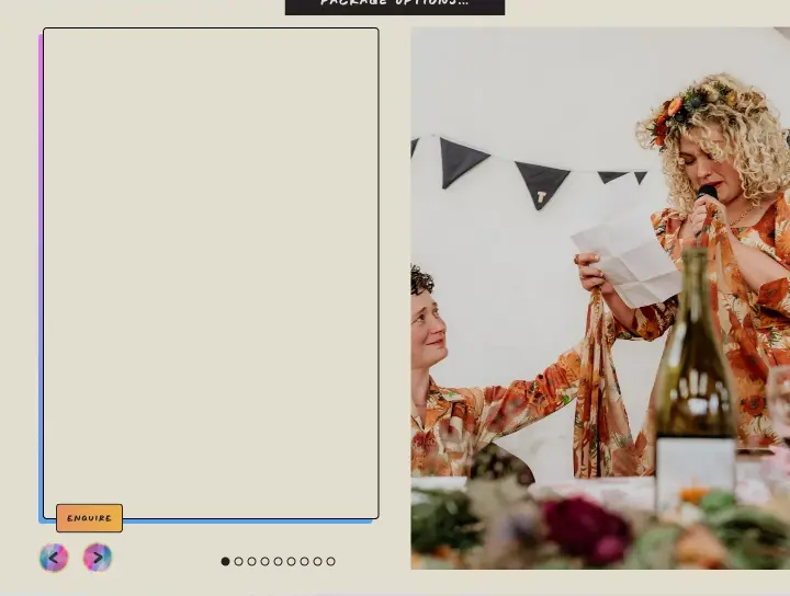 supported tier: £2500 on Kim Williams Weddings