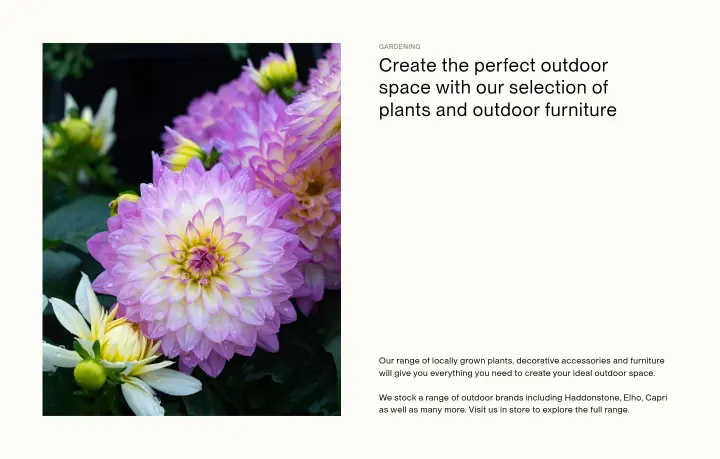 Create the perfect outdoor space with our… on homegrown Garden Centre